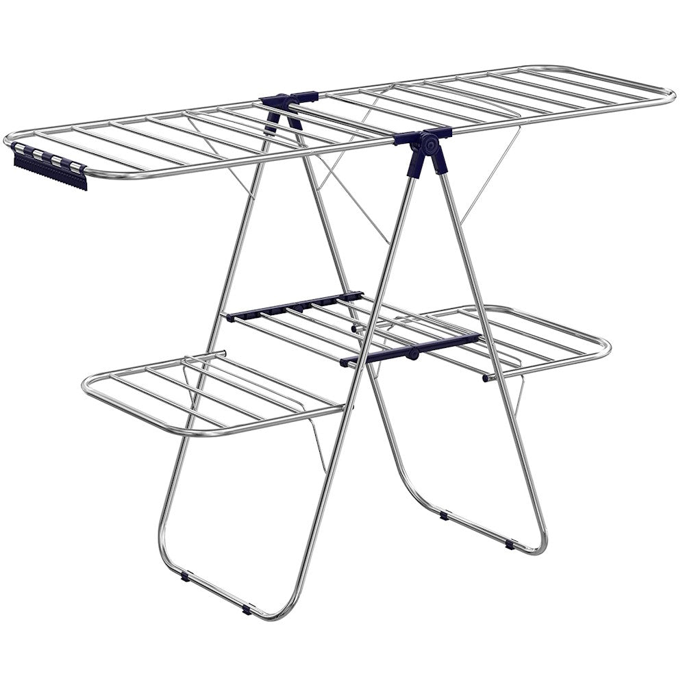SONGMICS Foldable 2-Level Clothes Airer