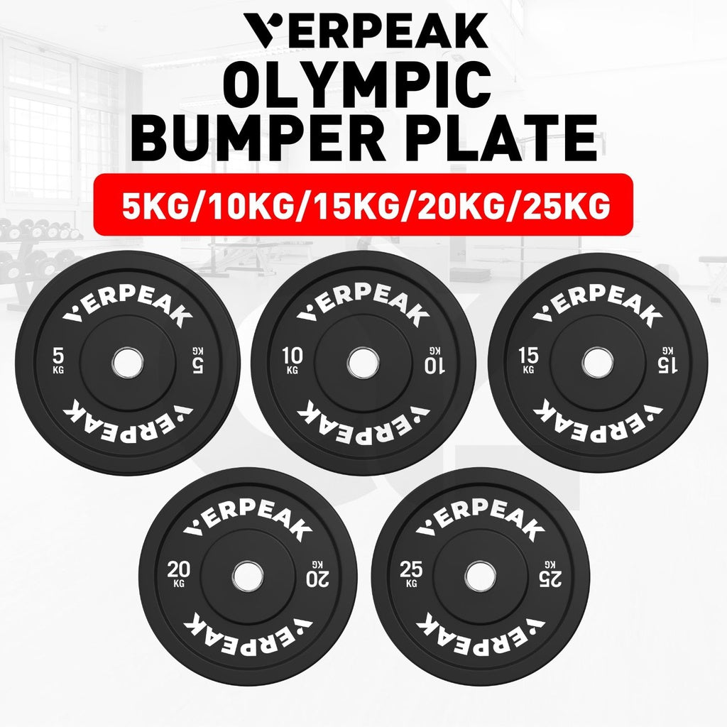 VERPEAK Black Bumper Weight Plates-Olympic (10kgx2) VP-WP-101-FP / VP-WP-101-LX