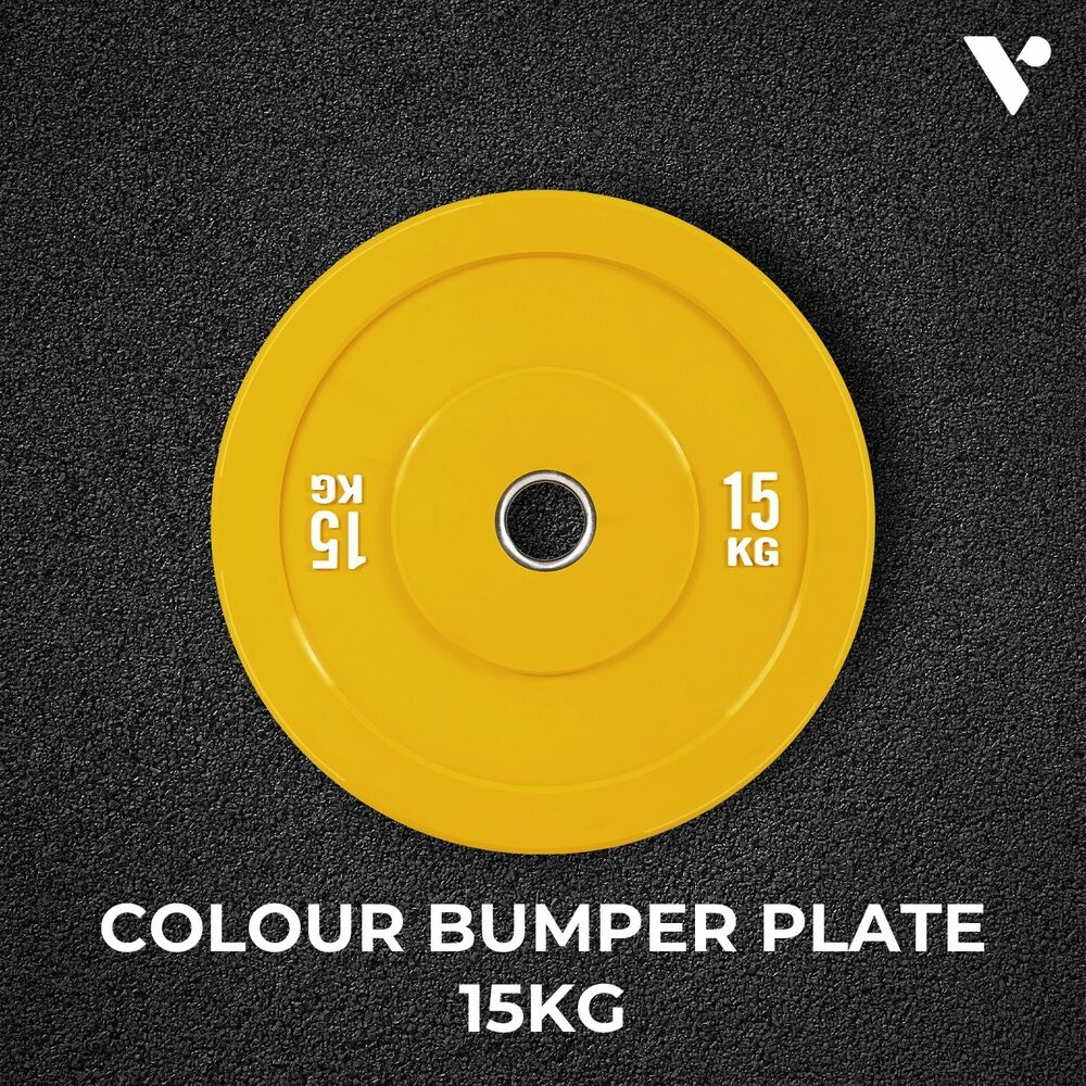 Verpeak Colour Bumper Plate 15KG Yellow VP-WP-107-FP