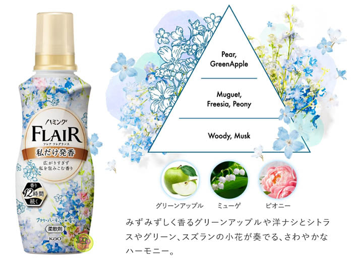 [6-PACK] Kao Japan Perfume Clothing Soft Fine Fragrance Flower Fruit Scent 520ml