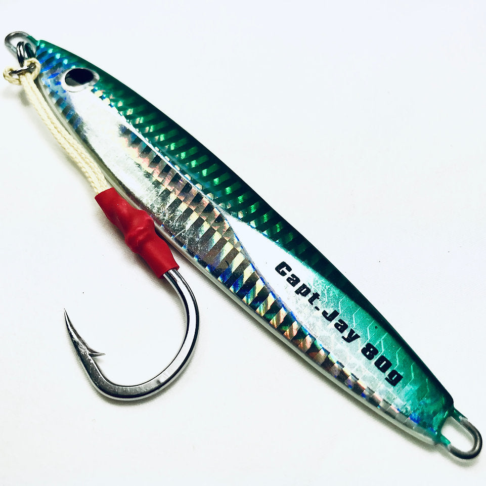 Capt Jay 80g Fishing Saltwater jigs Speed Jigging Slow Jigging Pitching Lures (5pcs, mixed colour)