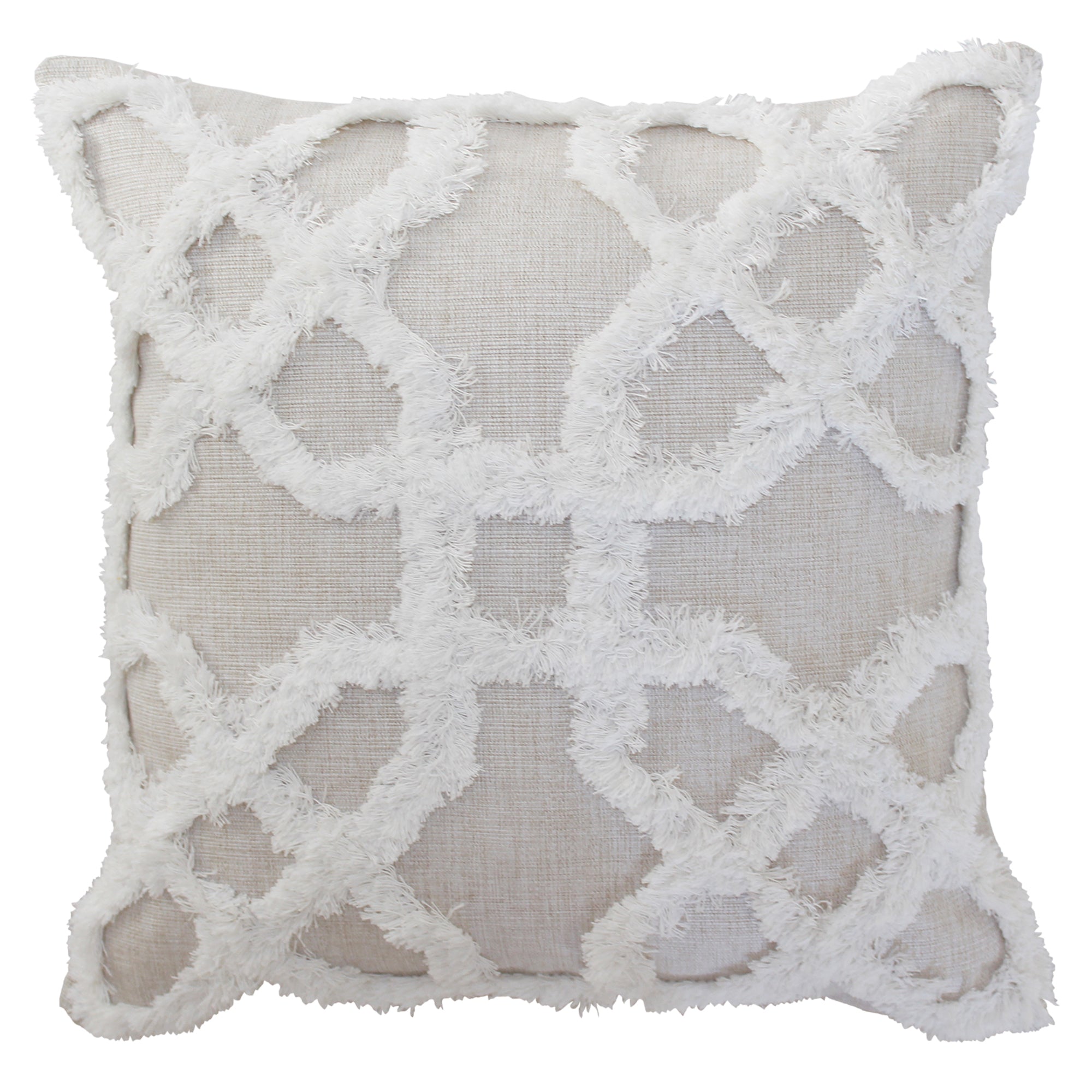 Cushion Cover-Boho Textured Single Sided-Lattice-50cm x 50cm