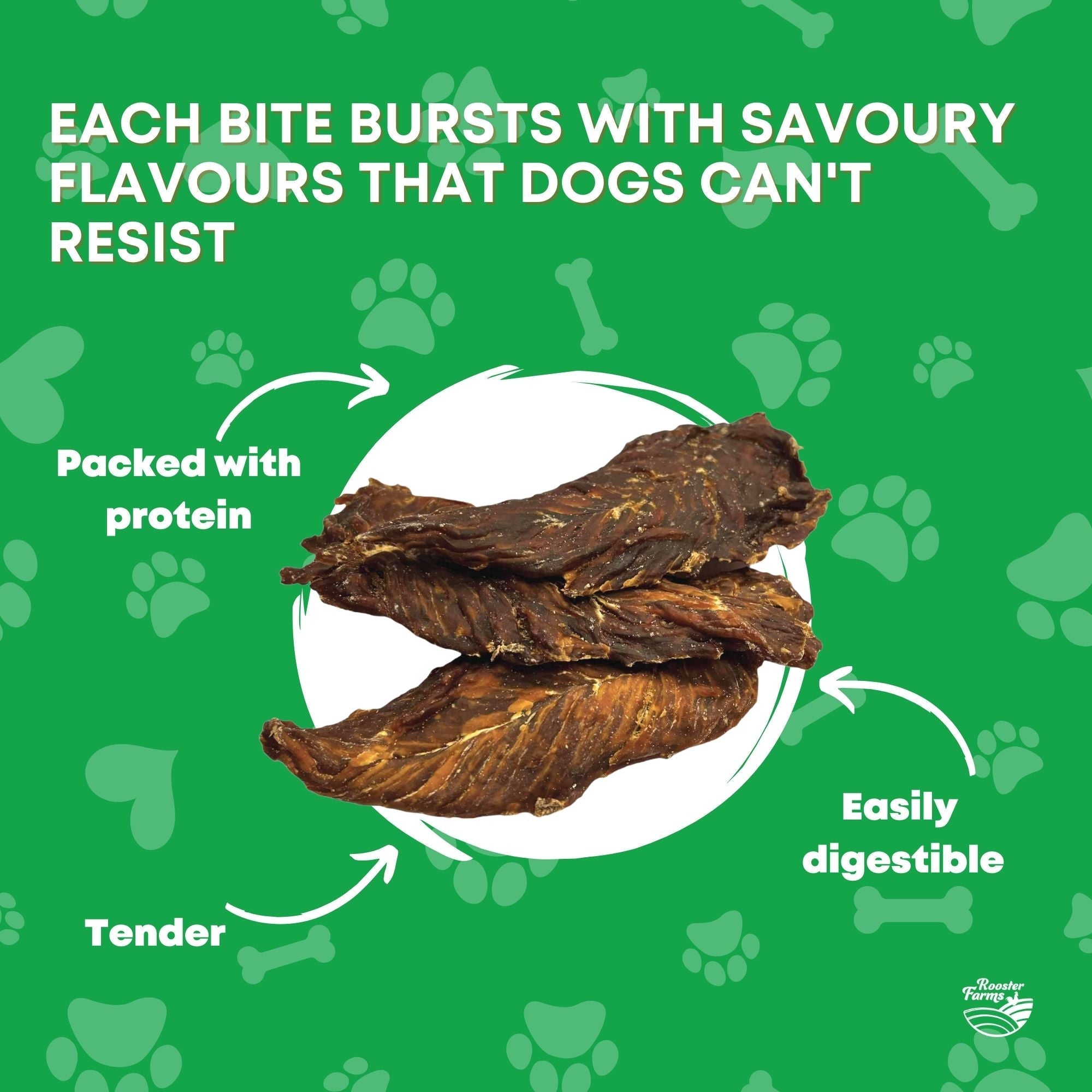 2Kg Dog Treat Chicken Breast Jerky - Dehydrated Australian Healthy Puppy Chew