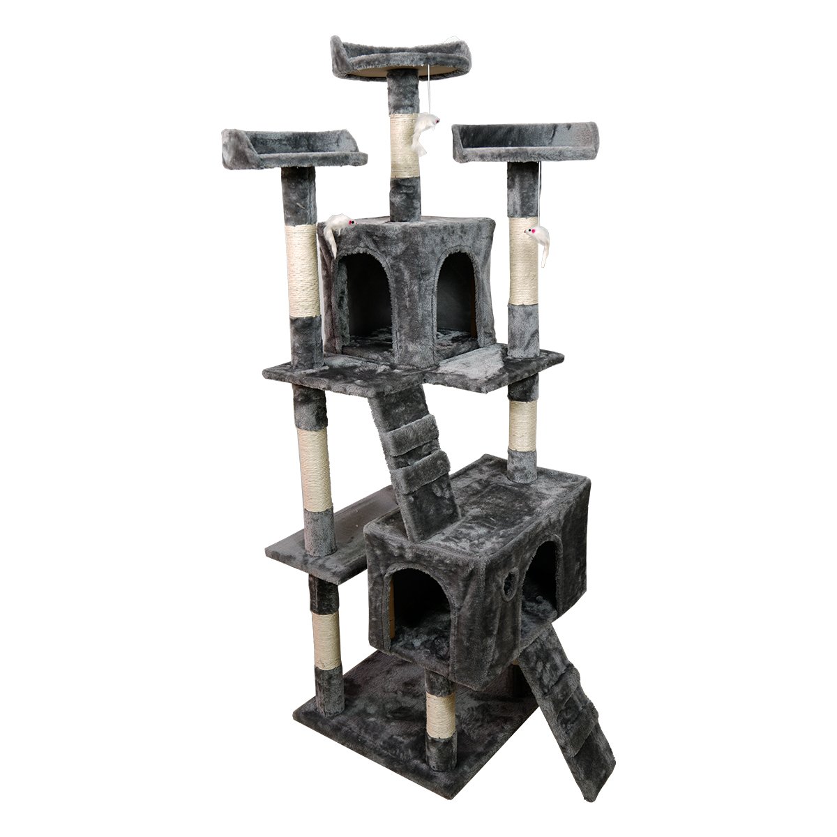 Furtastic 170cm Cat Tree Scratching Post - Dark Grey