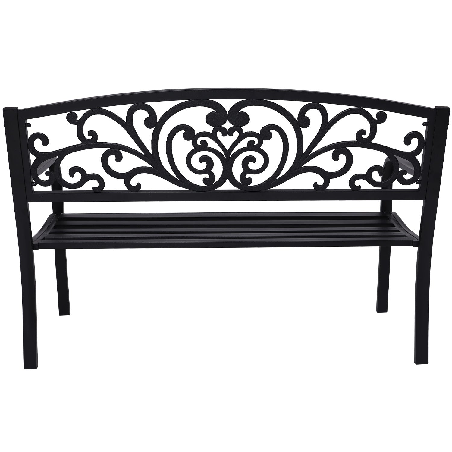 Wallaroo Steel Outdoor Garden Bench - Floral