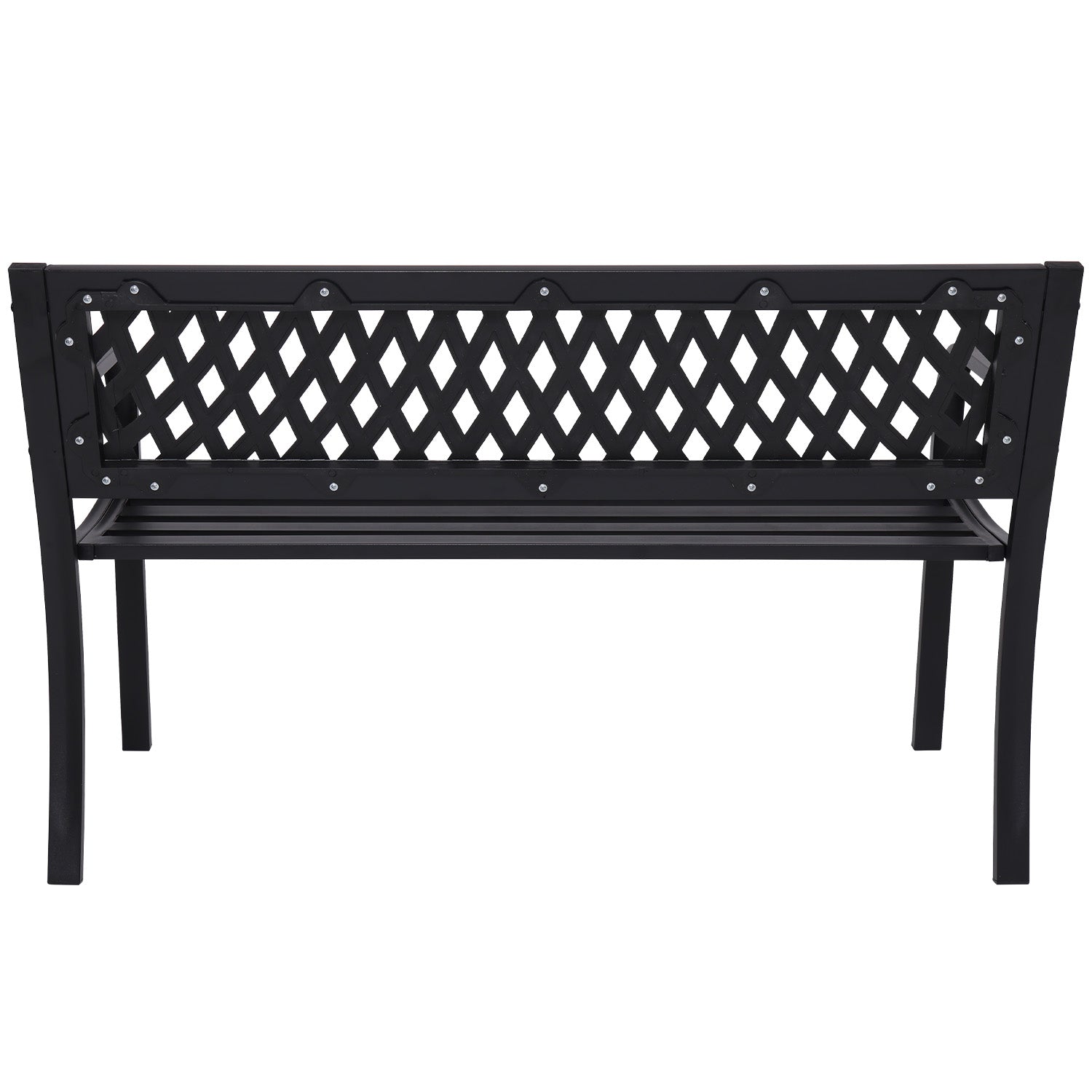 Wallaroo Steel Outdoor Garden Bench - Lattice