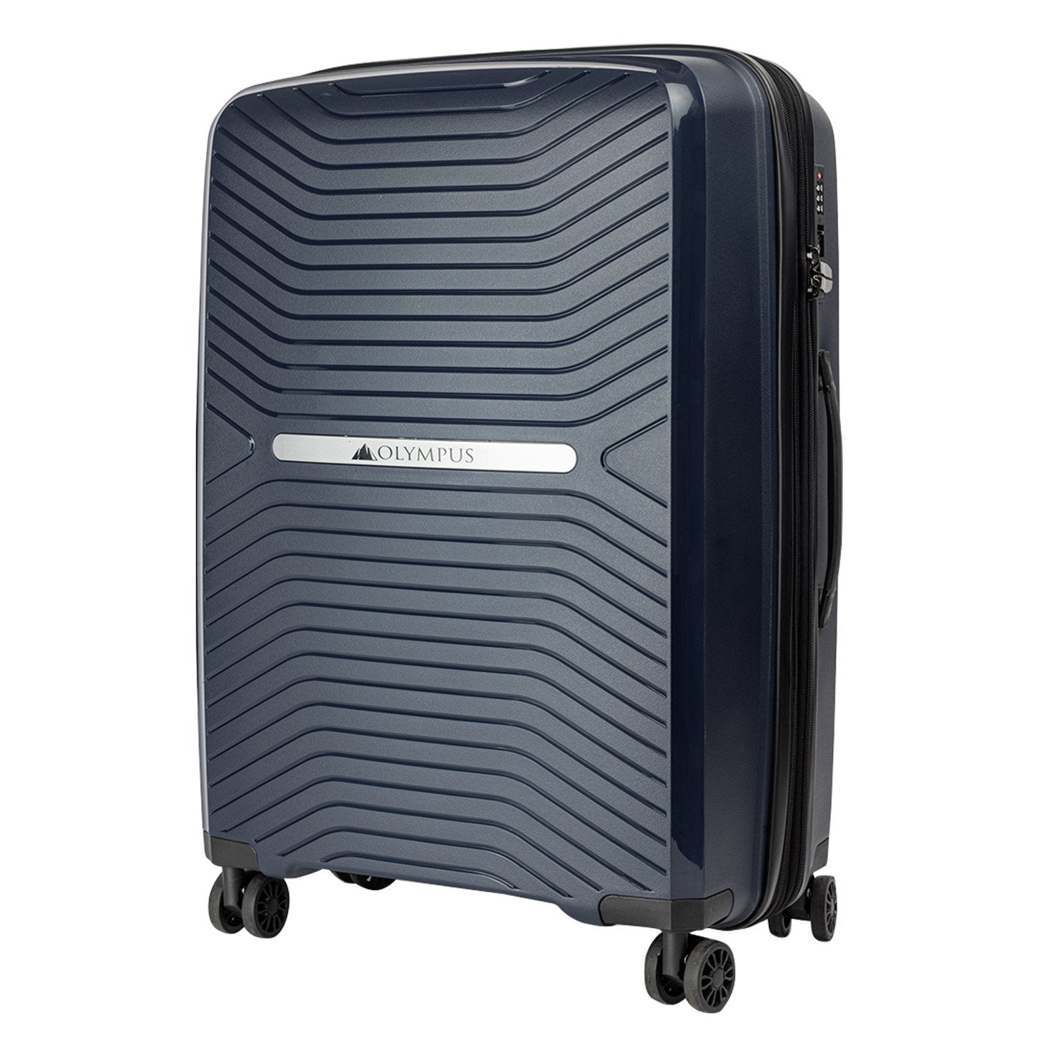 Olympus 3PC Astra Luggage Set Hard Shell Suitcase - Aegean Blue