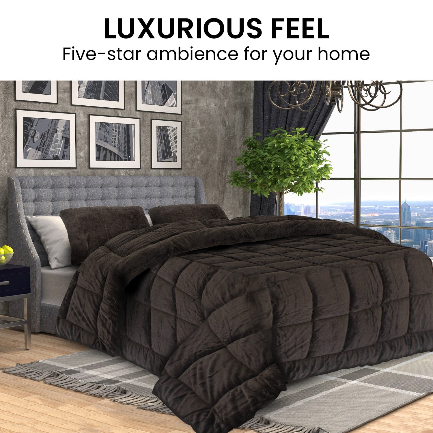 Laura Hill 800GSM Faux Mink Quilt Comforter Doona - Super King