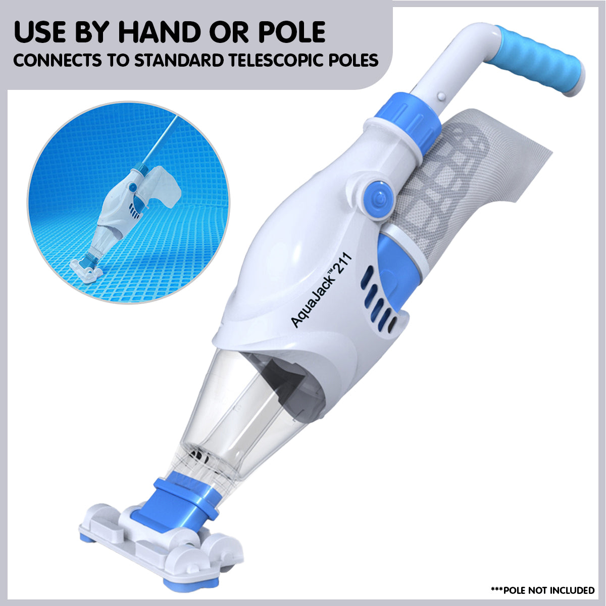 Aquajack 211 Cordless Rechargeable Spa and Pool Vacuum Cleaner