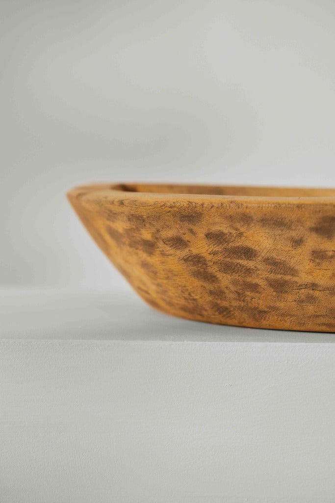 Tree Stripes Wooden Boat Bowl