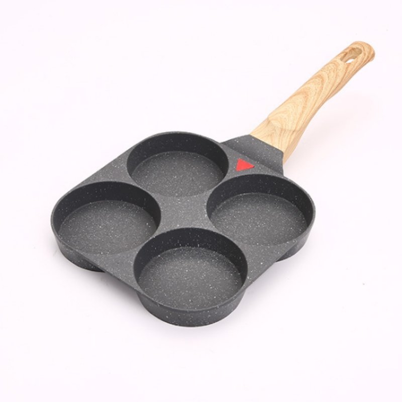 3 hole Frying Pot Pan Non-stick Egg Pancake Steak Hamburg Omelet Pan Tools AU