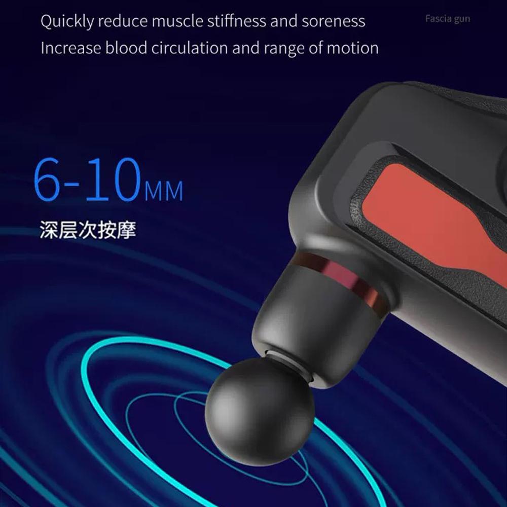 Massage Gun Percussion Massager Muscle Relaxing Therapy Deep Tissue 8 Heads AU Red