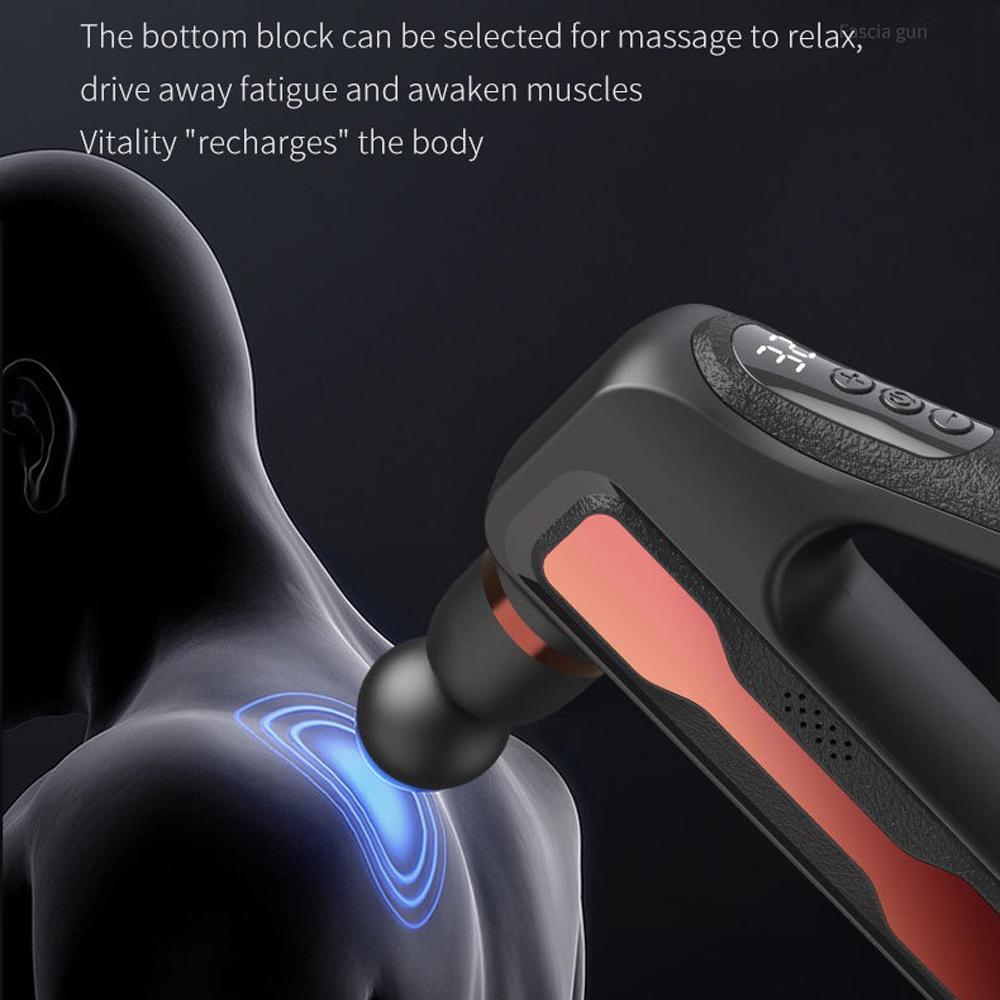 Massage Gun Percussion Massager Muscle Relaxing Therapy Deep Tissue 8 Heads AU Silver