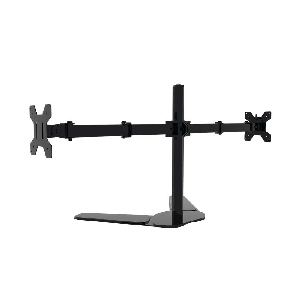 Monitor Stand Arm Dual HD LED TV Freestanding Mount Holder 2 Arm Display Desk Bracket