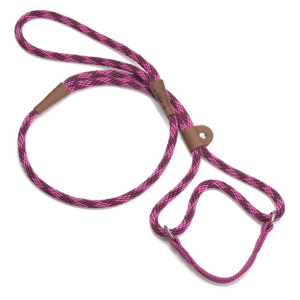 MENDOTA DOG WALKER - MARTINGALE LEASH - Made in the USA Length 3/8in x 6ft(10mm x 1.8m) - Diamond - Ruby