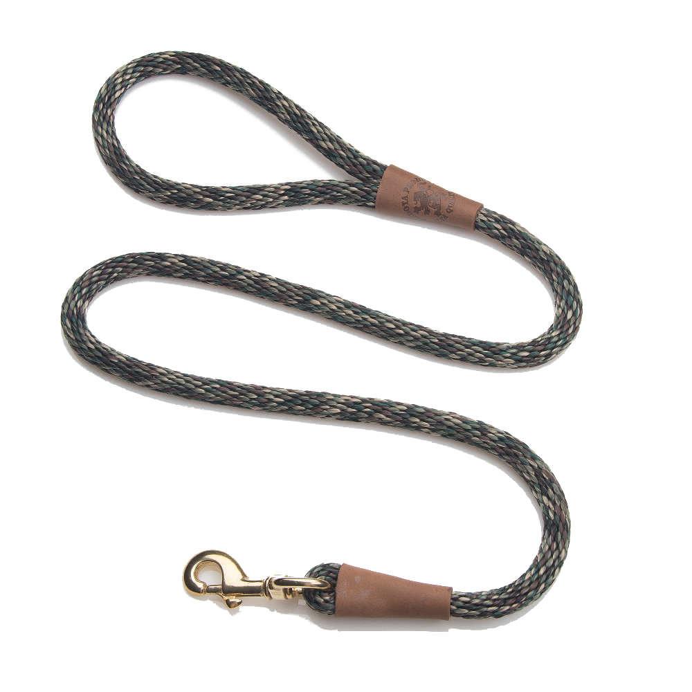 Mendota Clip Leash Large - lengths 1/2in x 6ft(13mm x1.8m) Made in the USA - Camo