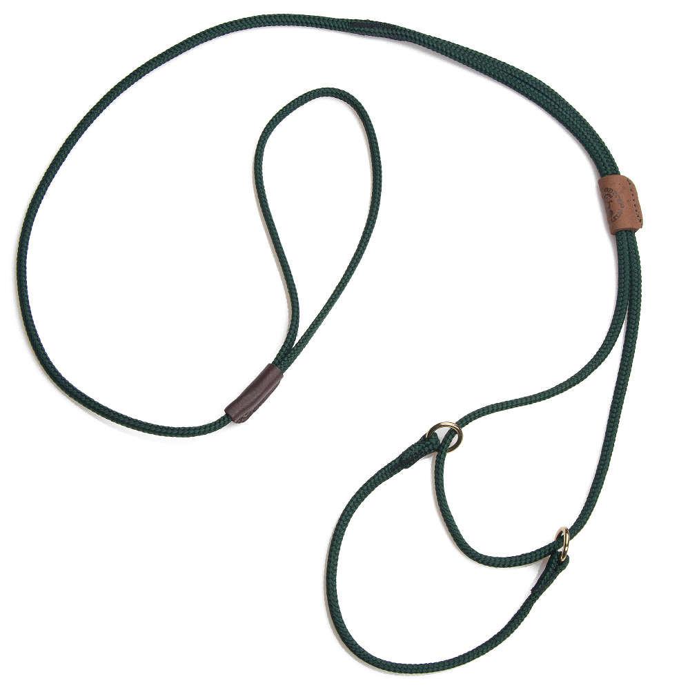 Mendota Martingale Dog Show Leash - Small 8-14 (20cm-36cm) - Made in the USA - Hunter Green