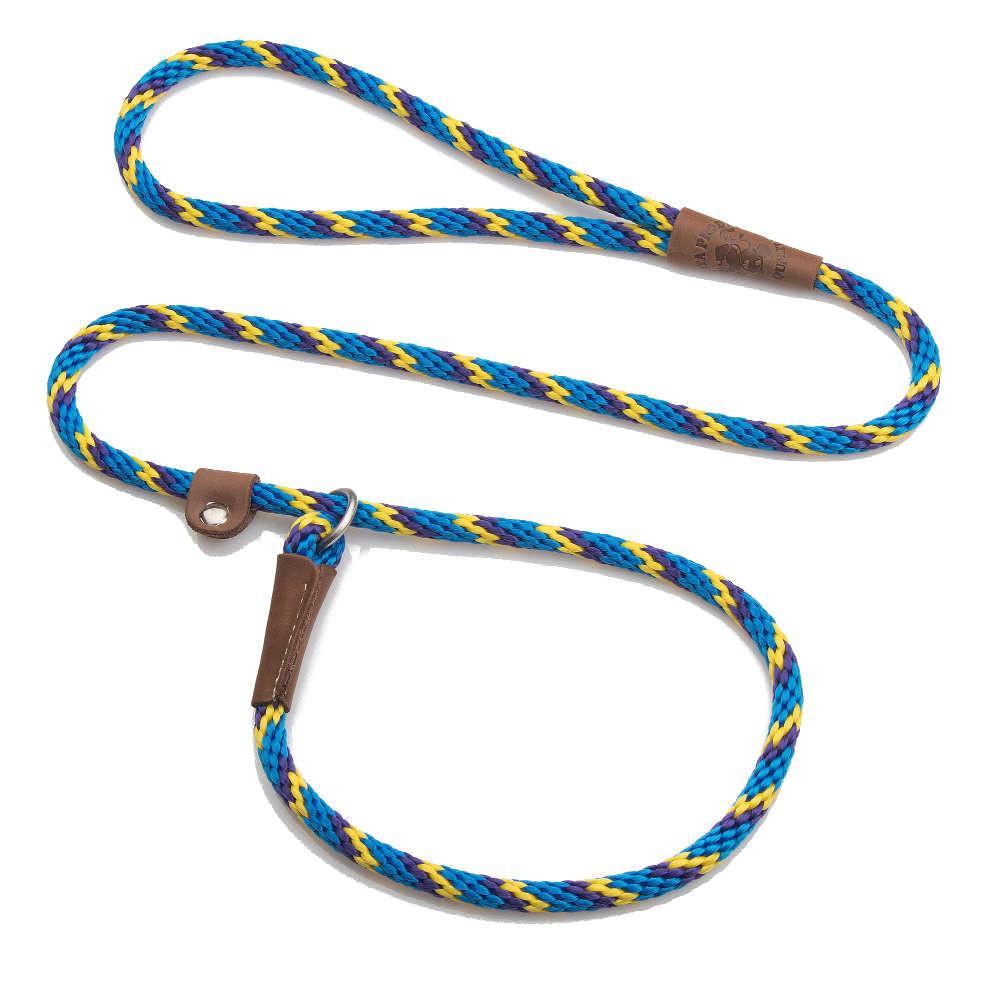 Mendota British Style Slip Leash - Length 3/8in x 4ft(10mm x 1.2m) - Tricolour Sunset