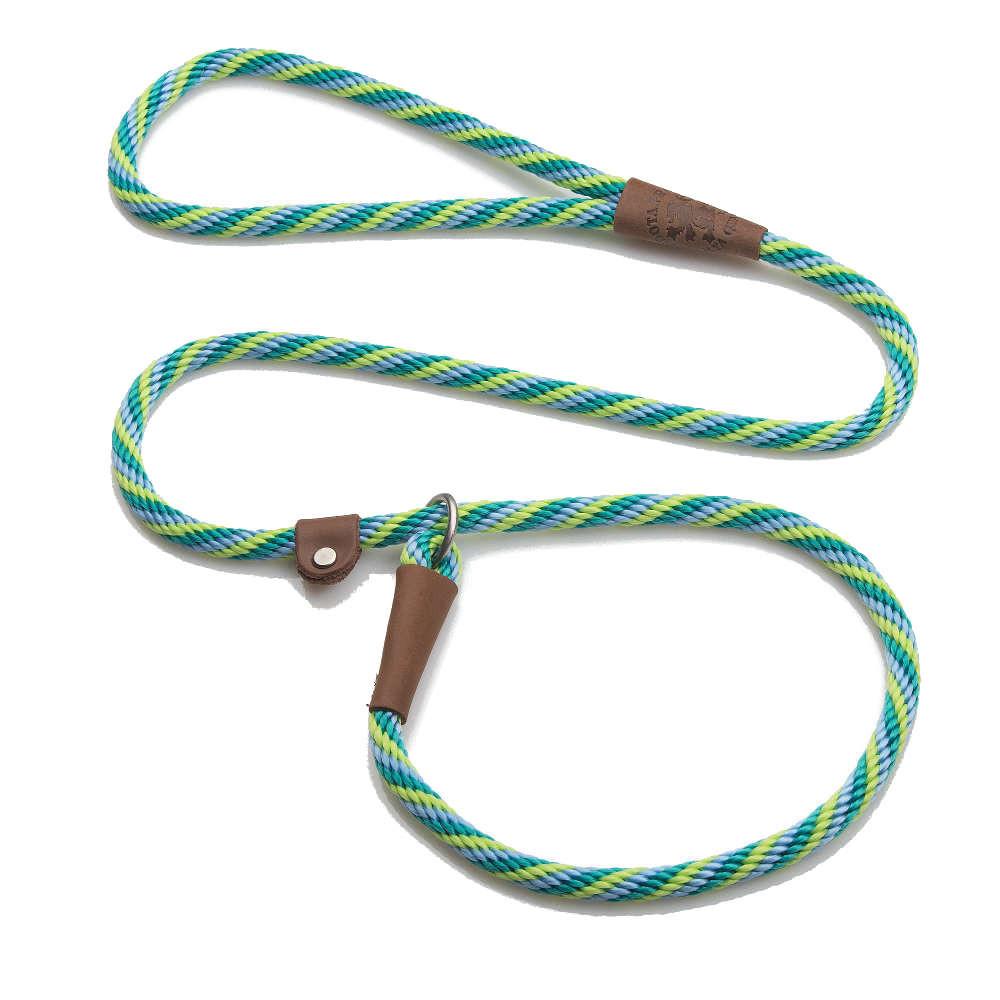 Mendota British Style Slip Leash - Length 3/8in x 4ft(10mm x 1.2m) - Twist - Seafoam