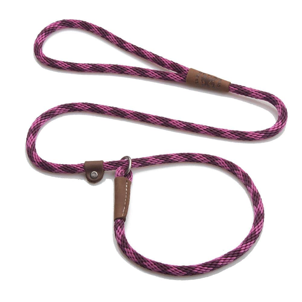 Mendota British Style Slip Leash - Length 3/8in x 4ft(10mm x 1.2m) - Diamond - Ruby