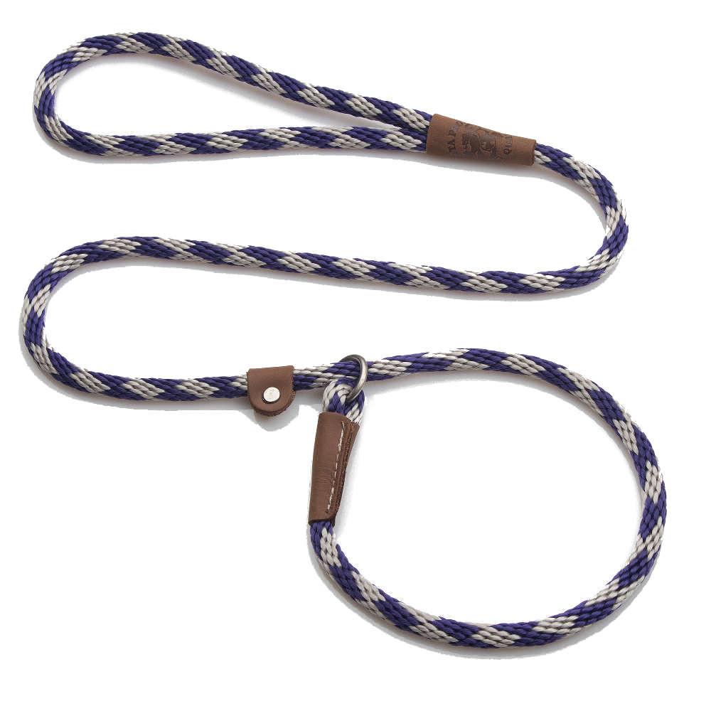 Mendota British Style Slip Leash - Length 3/8in x 6ft(10mm x 1.8m) - Diamond - Amethyst