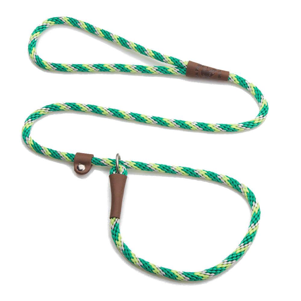 Mendota British Style Slip Leash - Length 1/2in x 4ft(13mm x 1.2m) - Tricolour Ivy