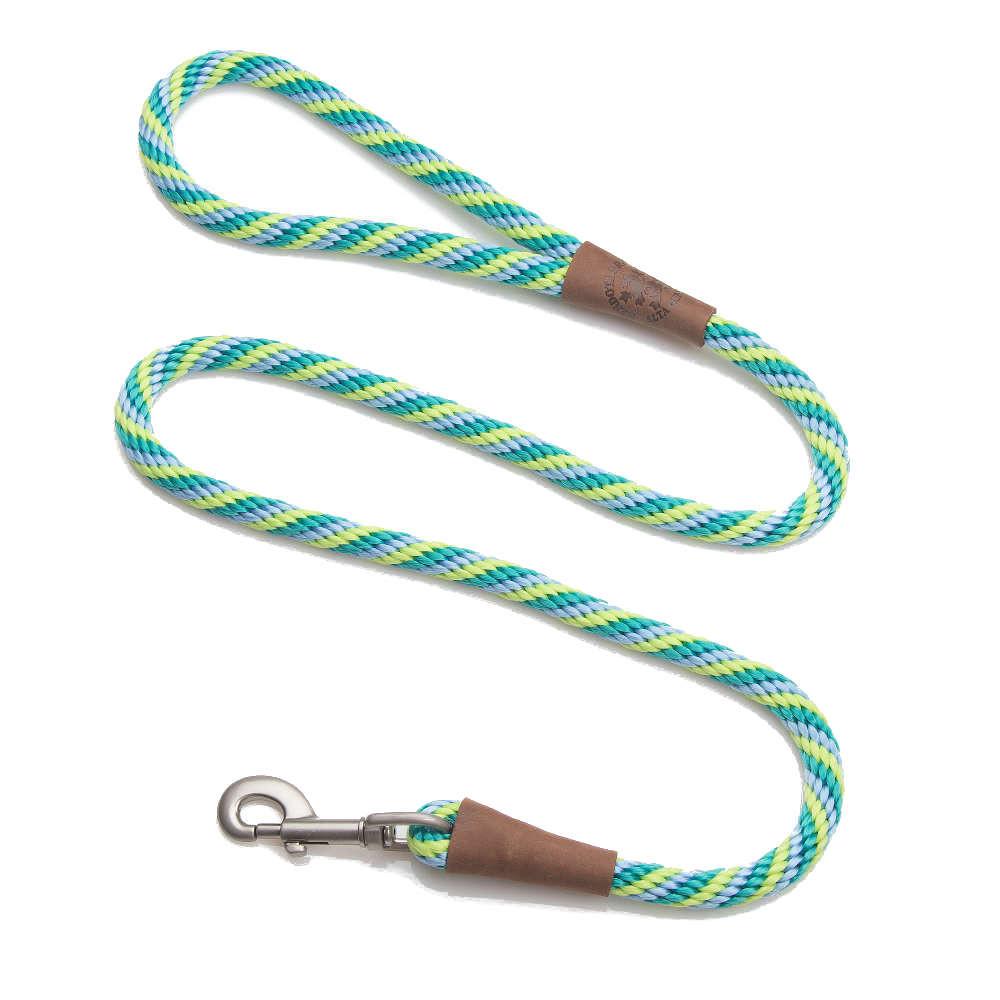 Mendota British Style Slip Leash - Length 1/2in x 4ft(13mm x 1.2m) - Twist - Seafoam