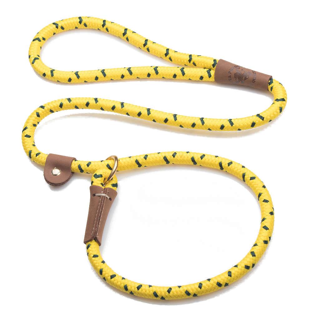 Mendota British Style Slip Leash - Length 1/2in x 6ft(13mm x 1.8m) - Hi-Viz Yellow