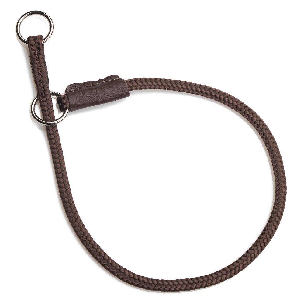 Mendota Products Fine Show Slip Collar 16in (40cm) - Made in the USA - Dark Brown