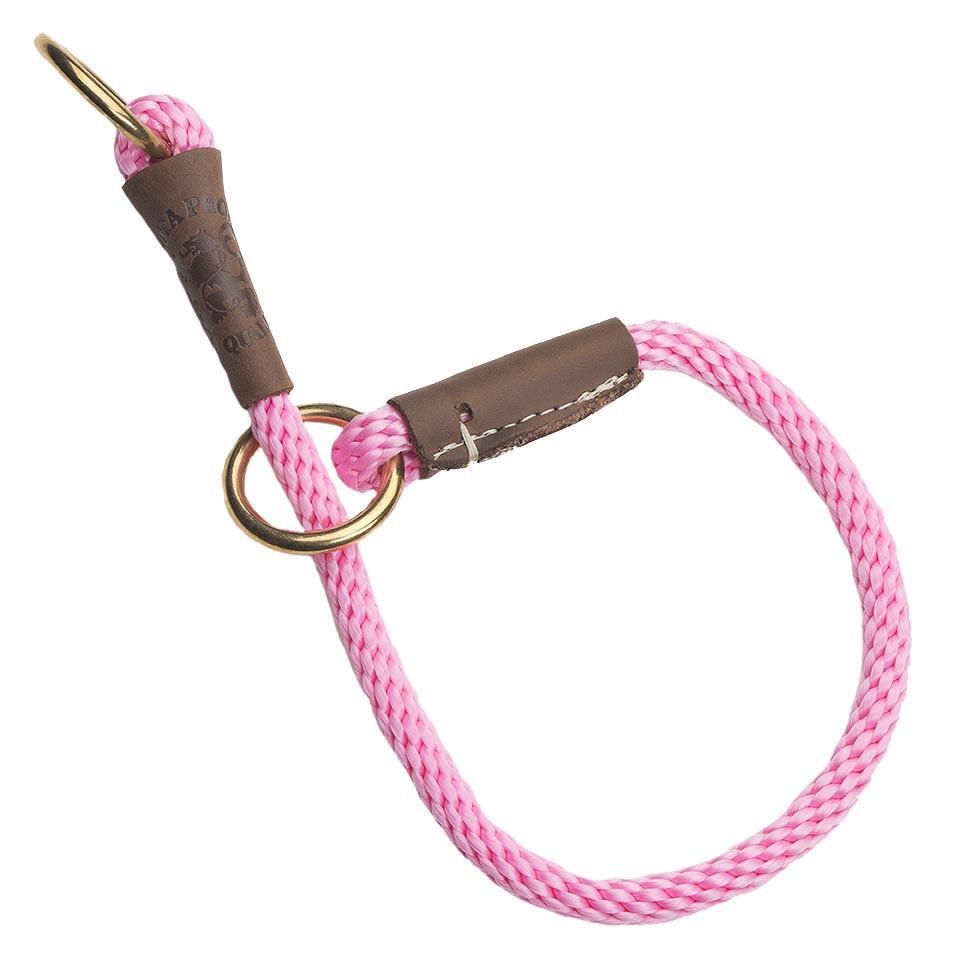 Mendota Products Dog Command Rope Slip Collar 20in (51cm) - Made in the USA - Hot Pink