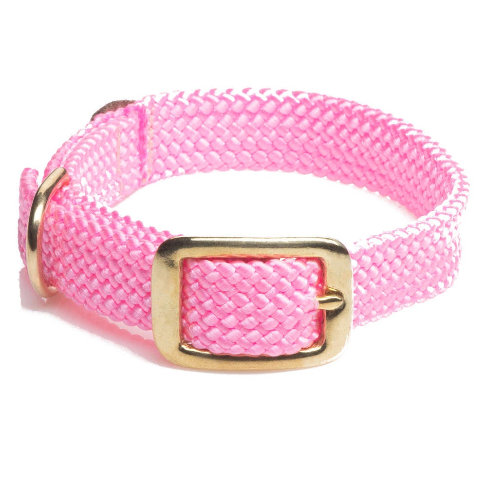 Mendota Doublebraided Collar 18"  HOT PINK