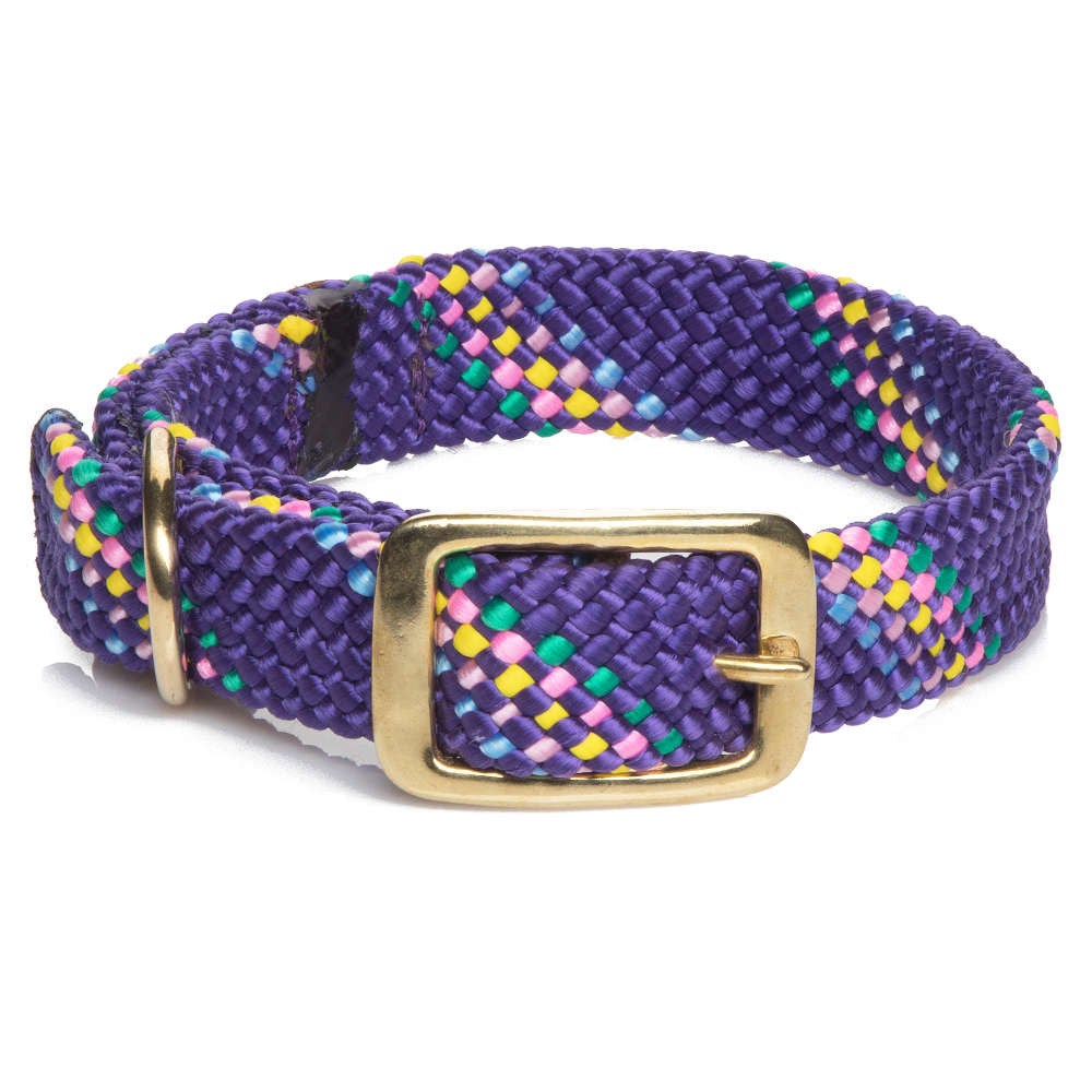 Mendota Doublebraided Collar 18" PURPLE CONFETTI