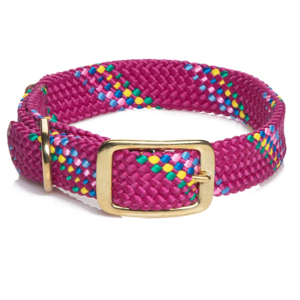 Mendota Doublebraided Collar 18" RASPBY CONFETTI