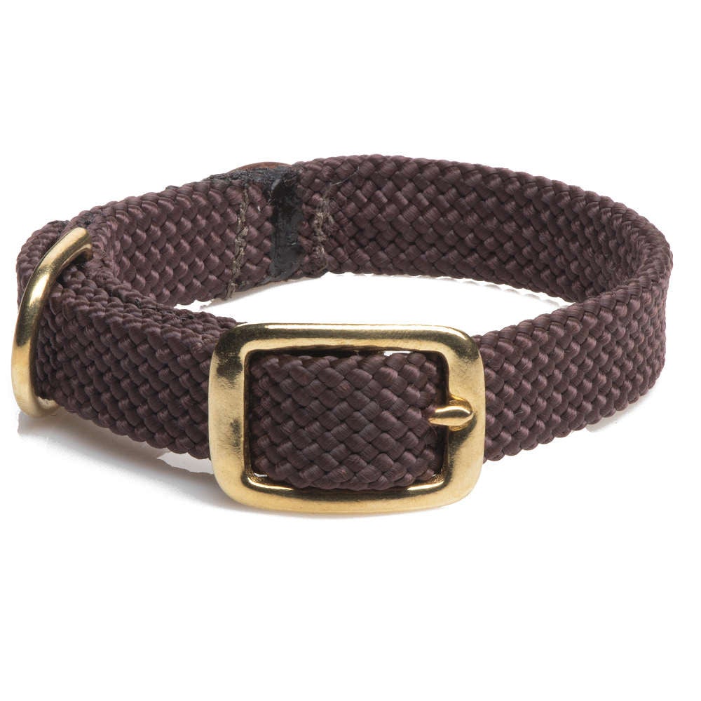 Mendota Doublebraided Collar 18" BROWN Nickel Hd