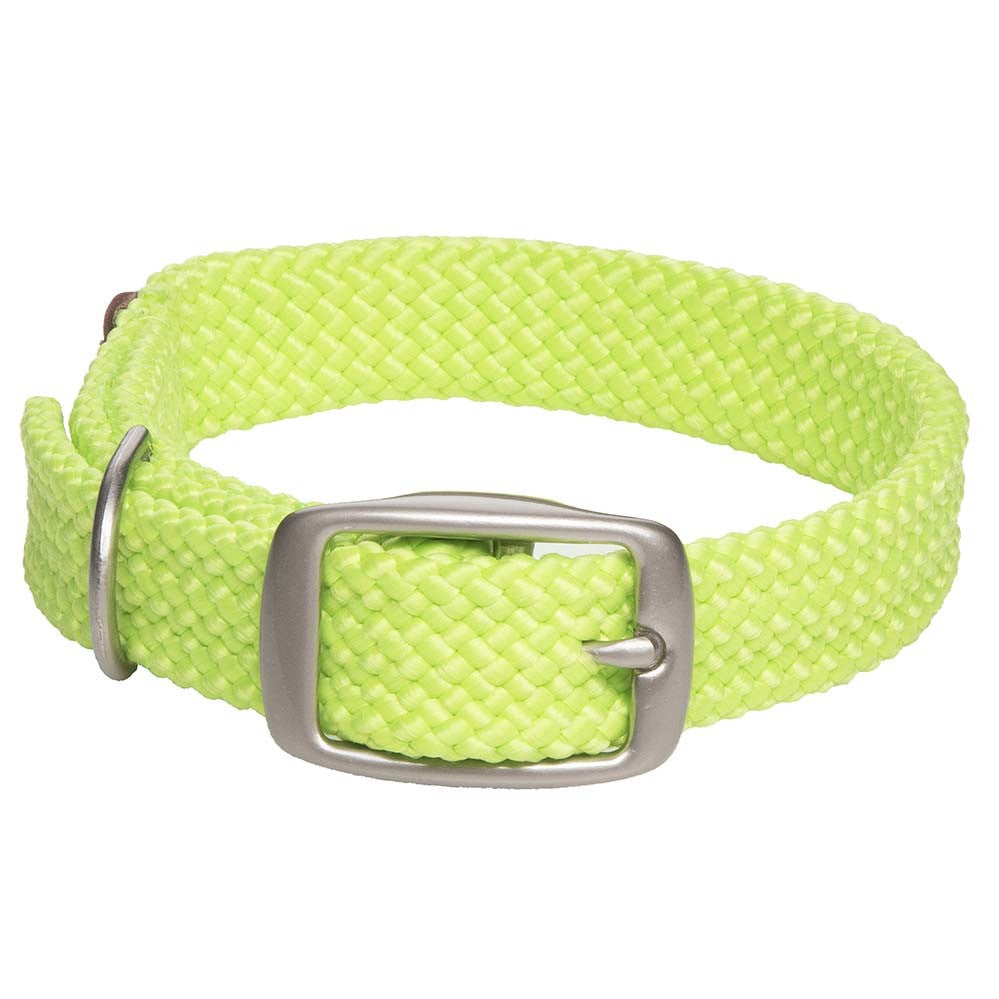 Mendota Doublebraided Collar 18" LIME Nickel Hdw