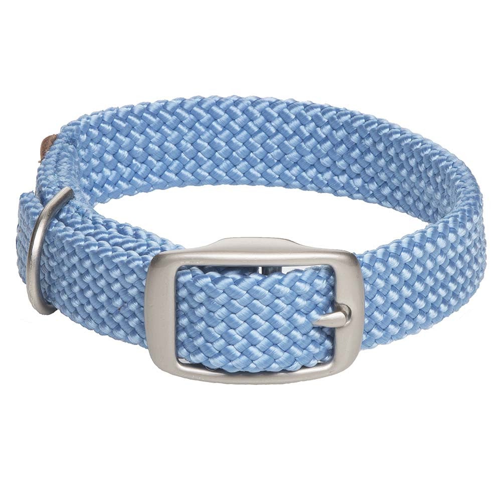 Mendota Doublebraided Collar 21" SKY BLUE Nickel