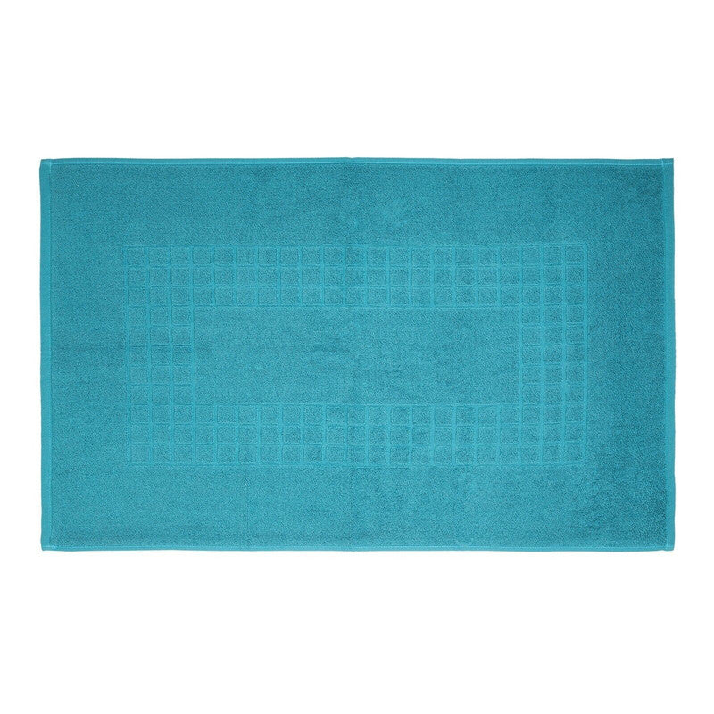 Microfiber Soft Non Slip Bath Mat Check Design (Petrol)