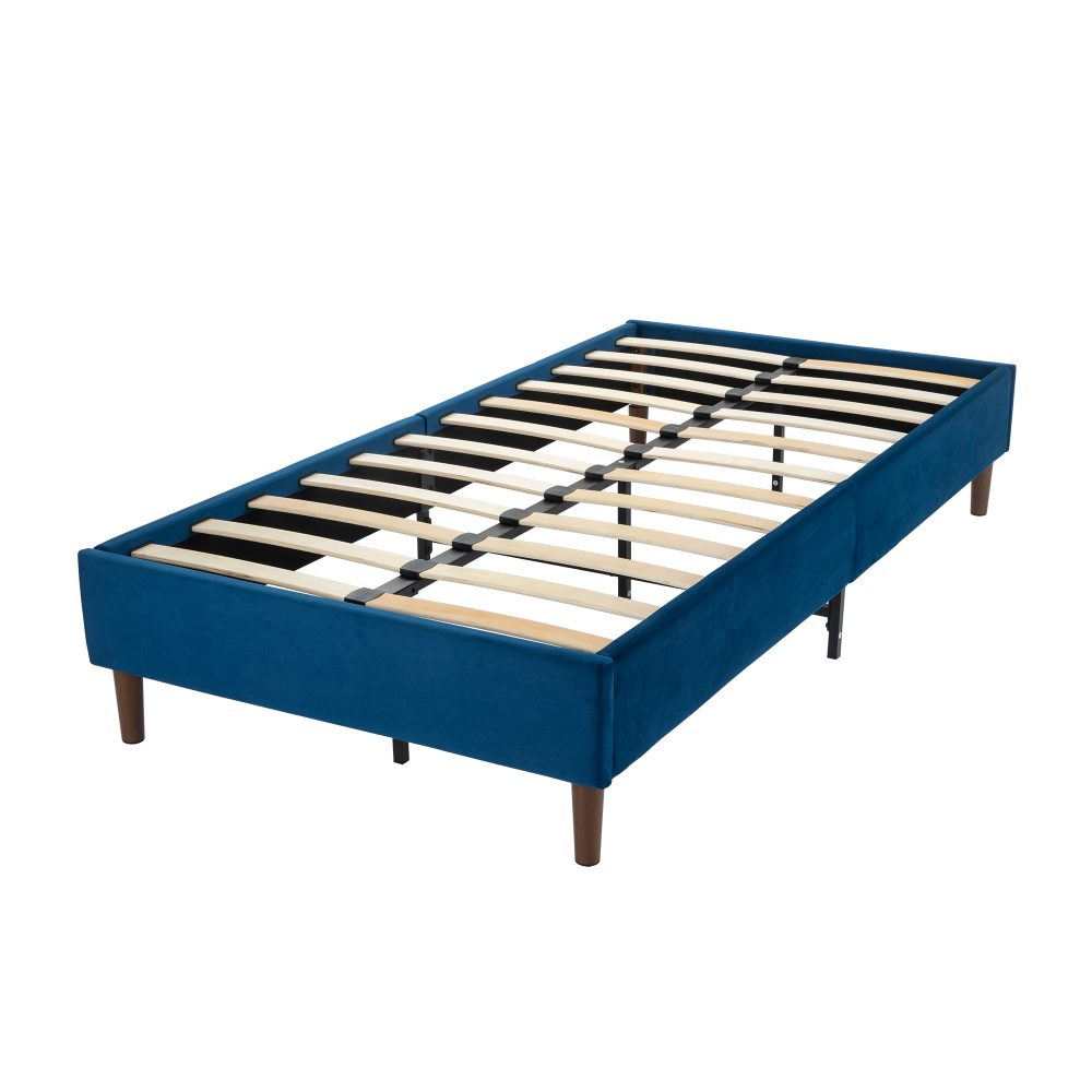 Velvet Blue Bed Frame- Double