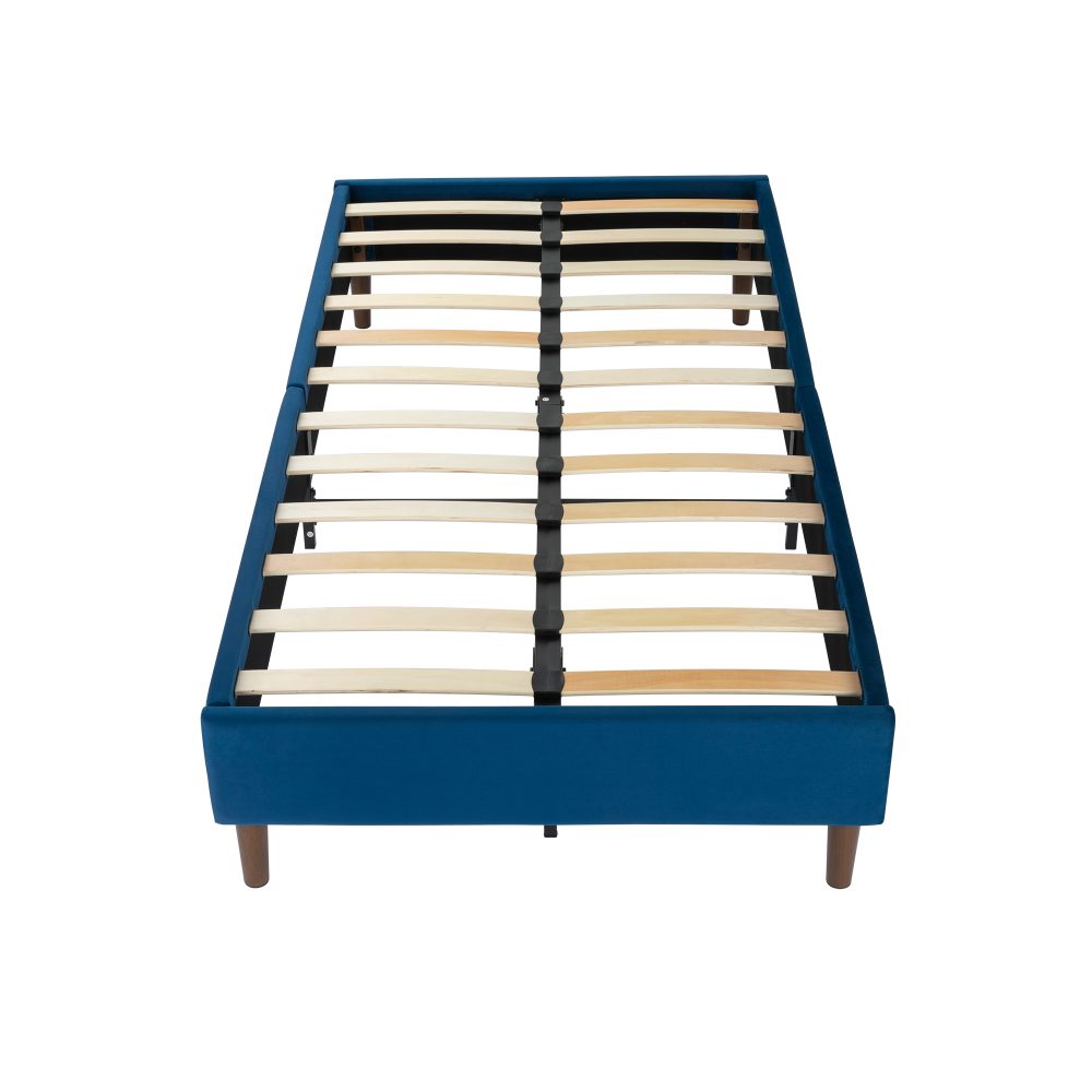 Velvet Blue Bed Frame- Queen