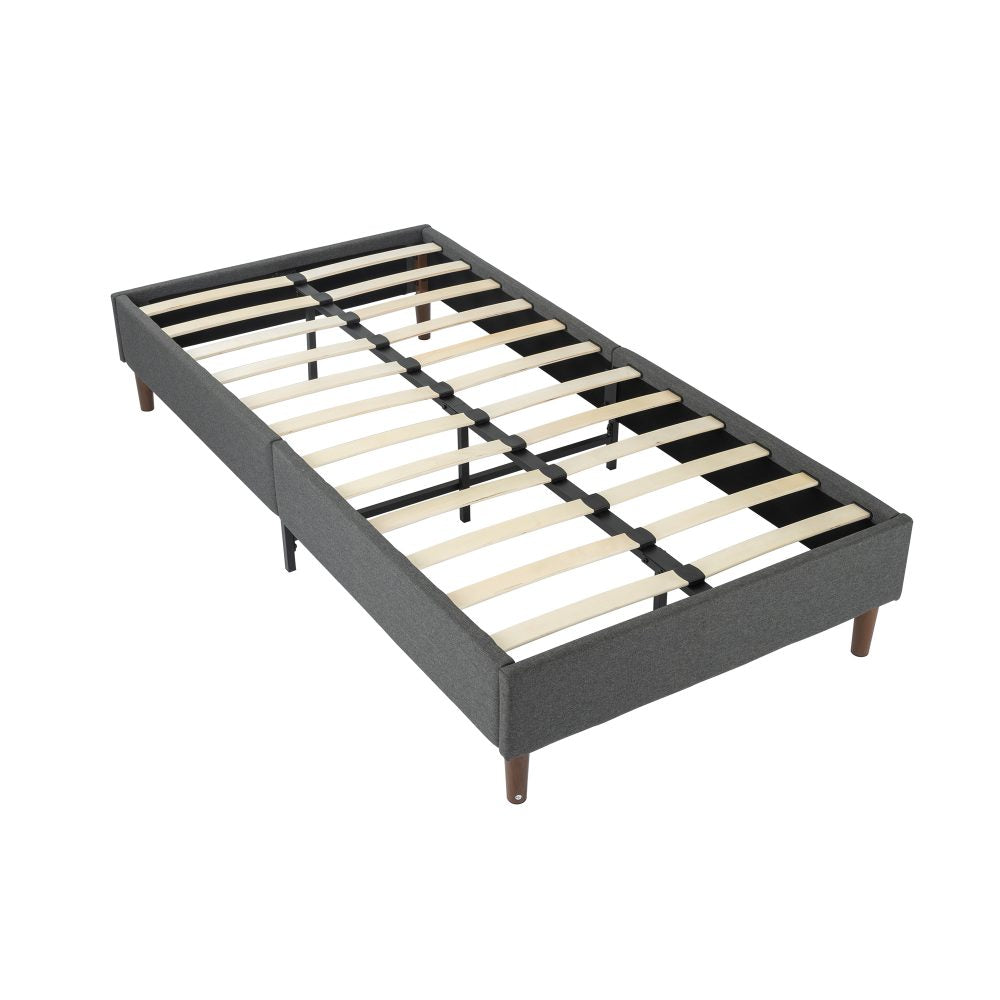 Bed Frame Mattress Foundation (Dark Grey) - Queen