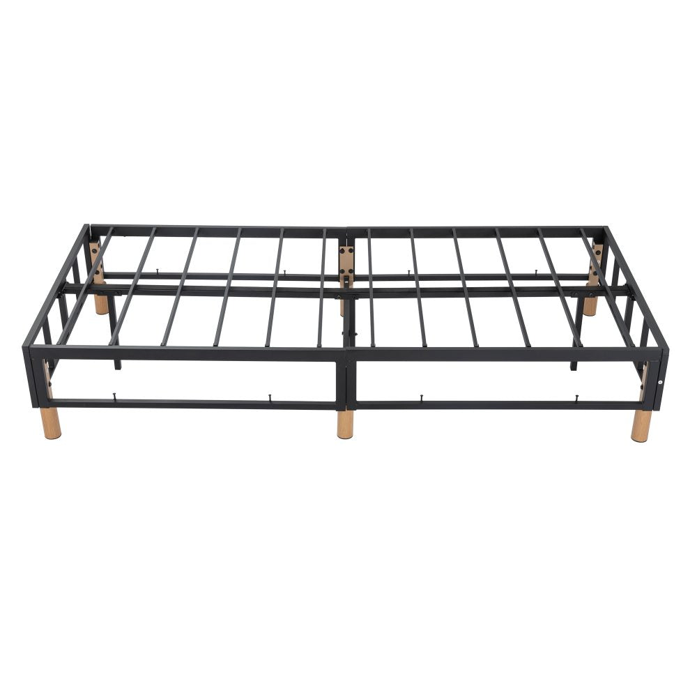 Metal Bed Frame Mattress Foundation Blue - King