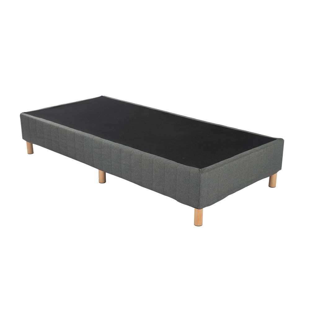 Metal Bedframe Mattress Foundation (Dark Grey) - Double