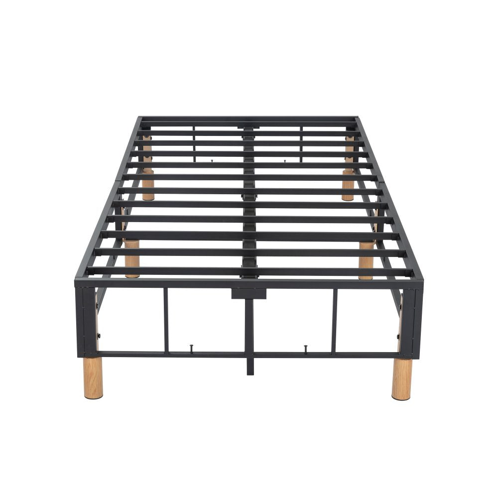 Metal Bedframe Mattress Foundation (Dark Grey) - Double