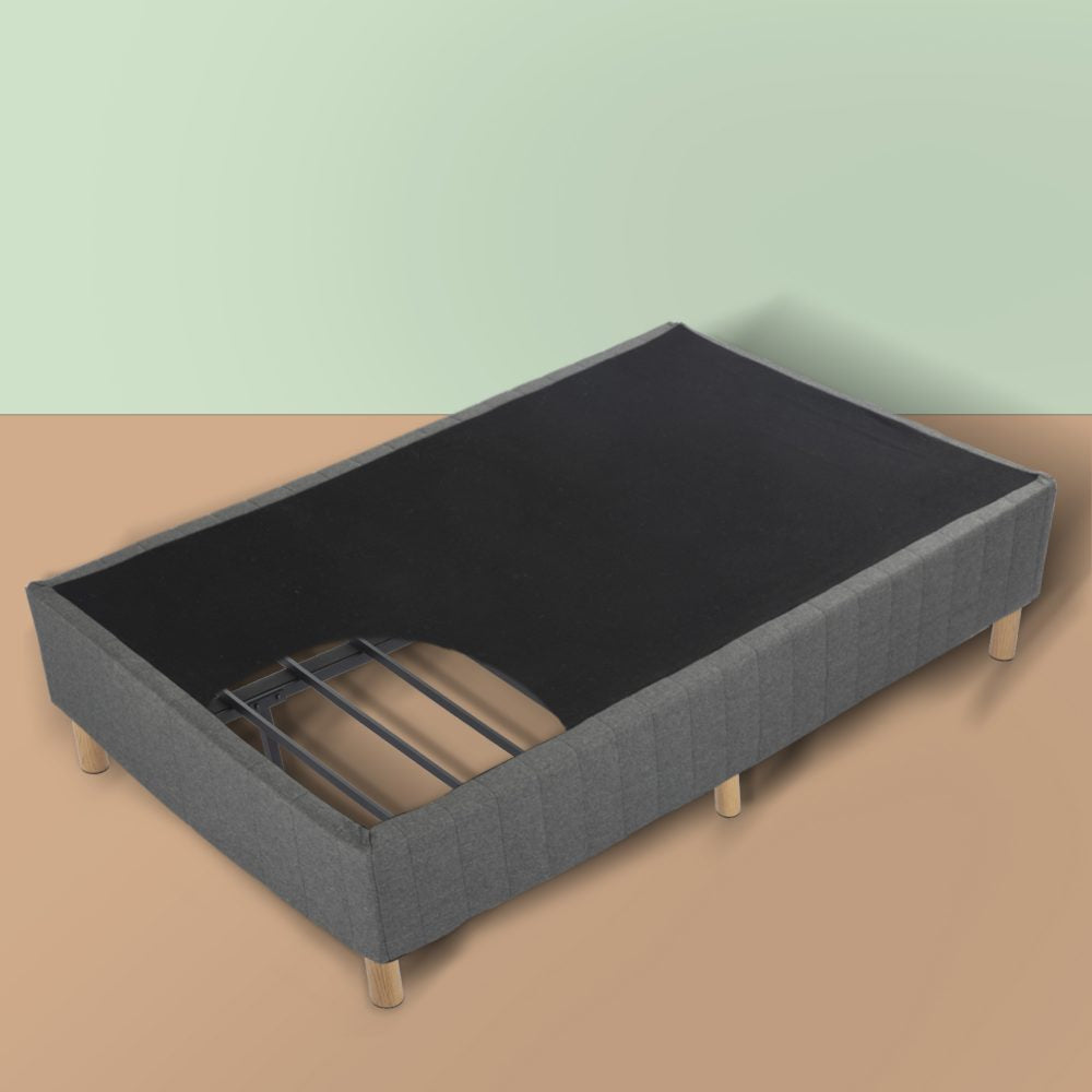 Metal Bedframe Mattress Foundation (Dark Grey) - King