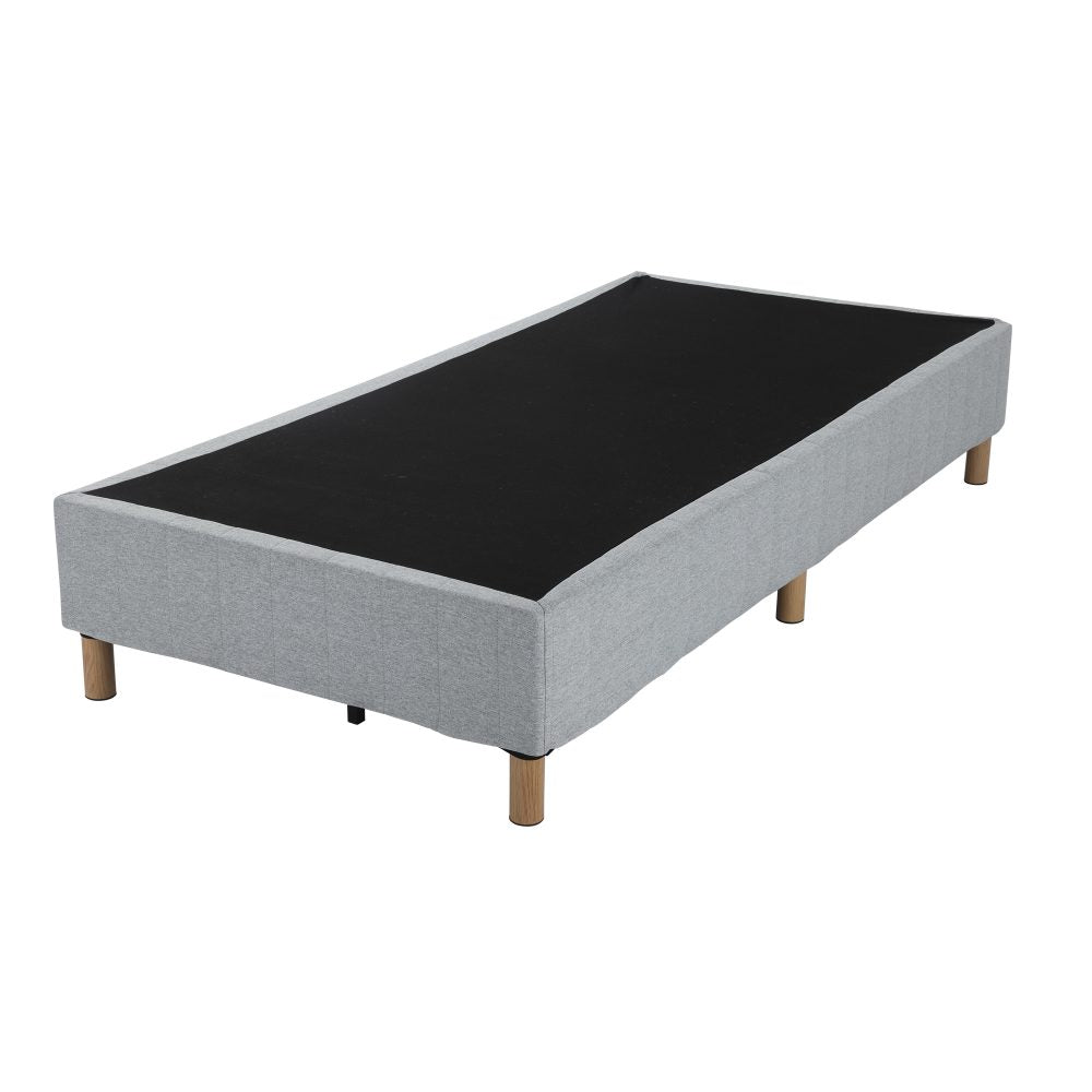 Metal Bedframe Mattress Foundation (Light Grey) - Queen