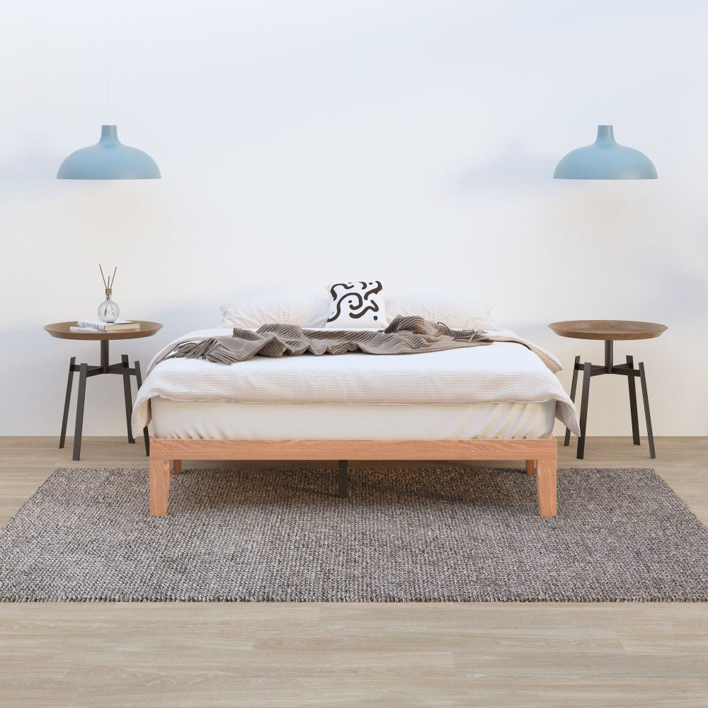 Warm Wooden Natural Bed Base Frame - King Single