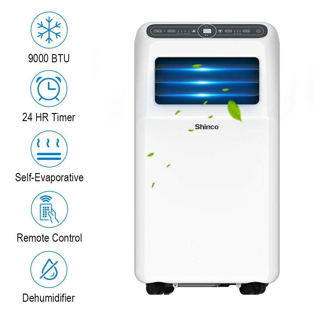 Shinco SPF3 9000BTU 2.6kw Portable Air Conditioner Remote