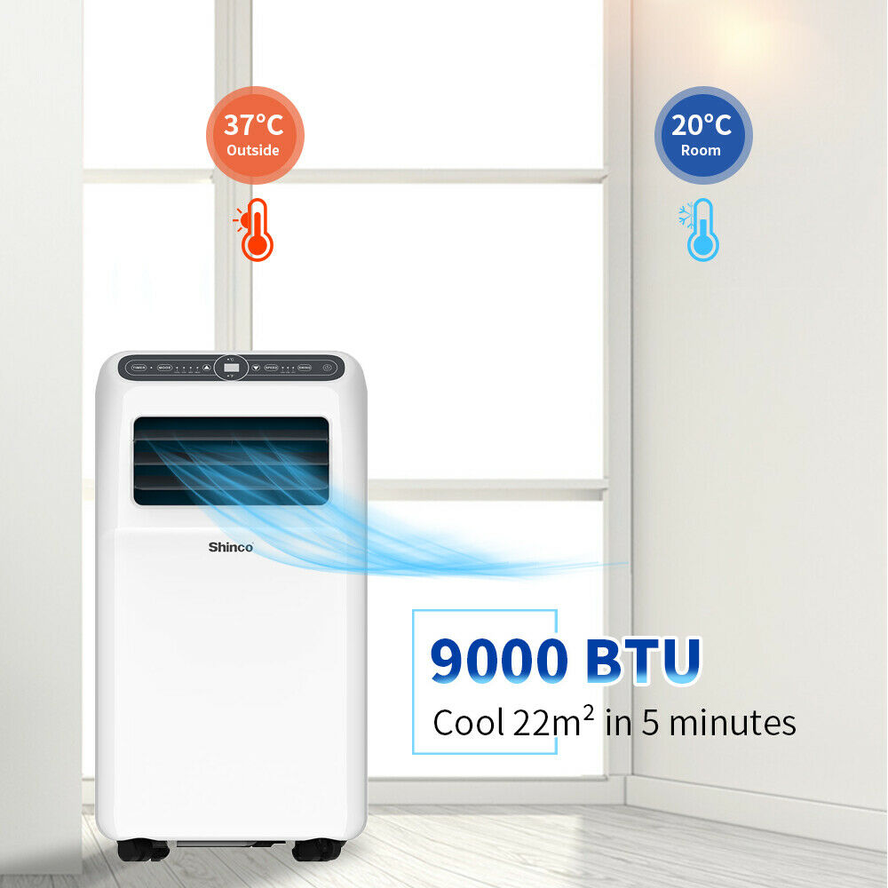 Shinco SPF3 9000BTU 2.6kw Portable Air Conditioner Remote