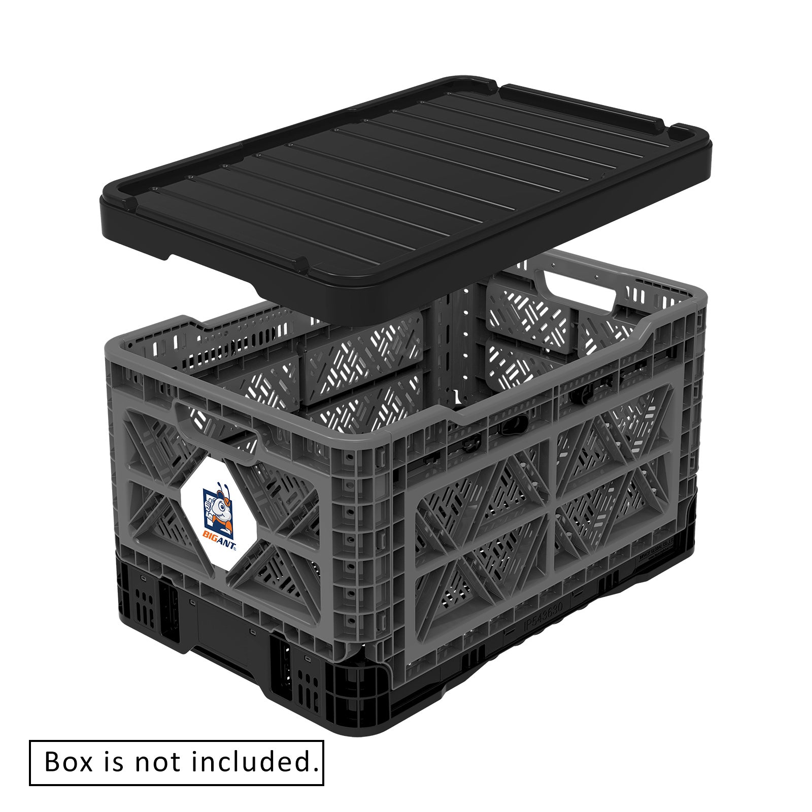BigAnt Black Cap for Smart Foldable Stackable Crate 48L