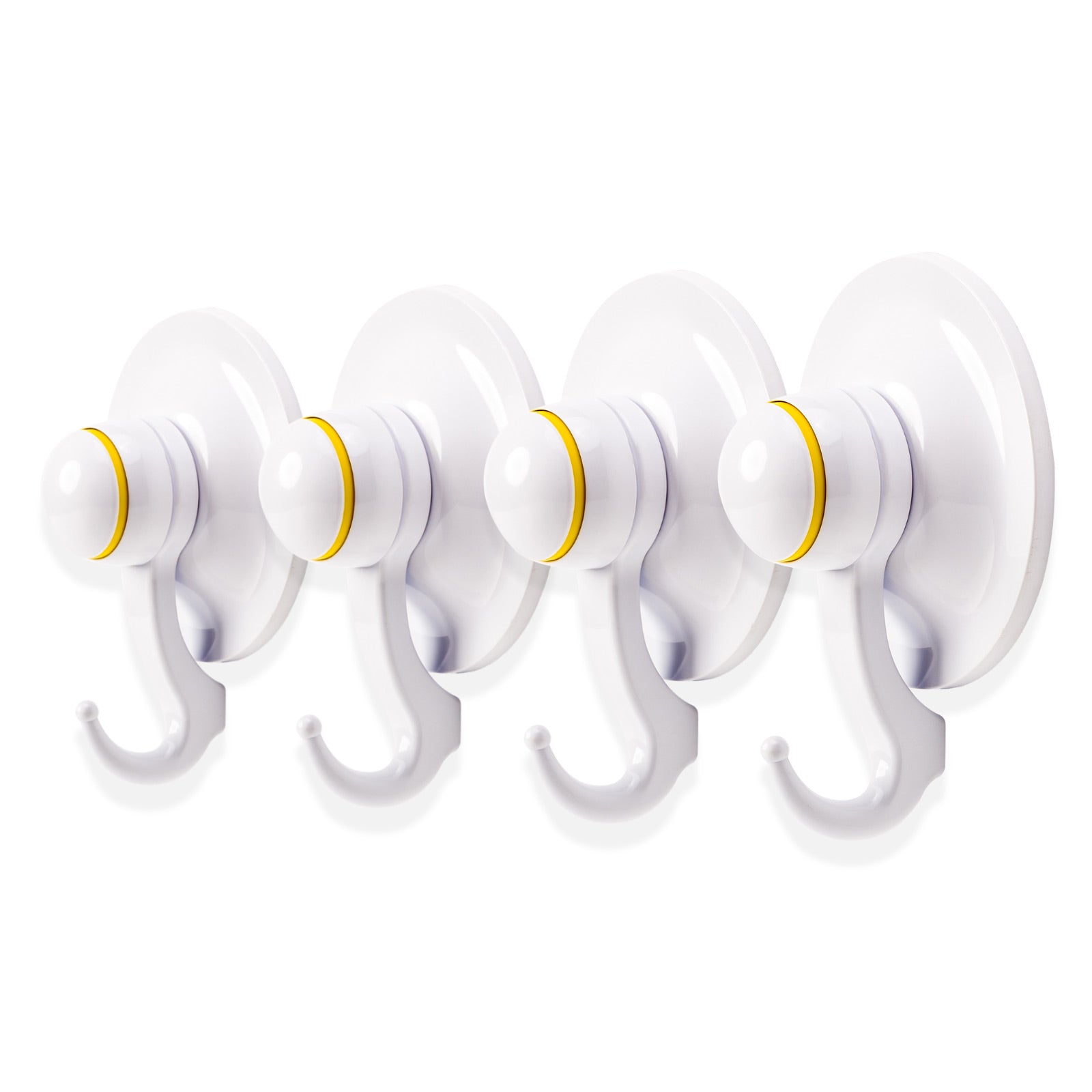 KiahLoc 4PC White 72mm Suction Hook Removable